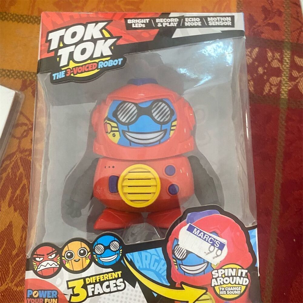Power Your Fun Tok Tok 3-Voiced Robot Interactive Toy for Ages 3+